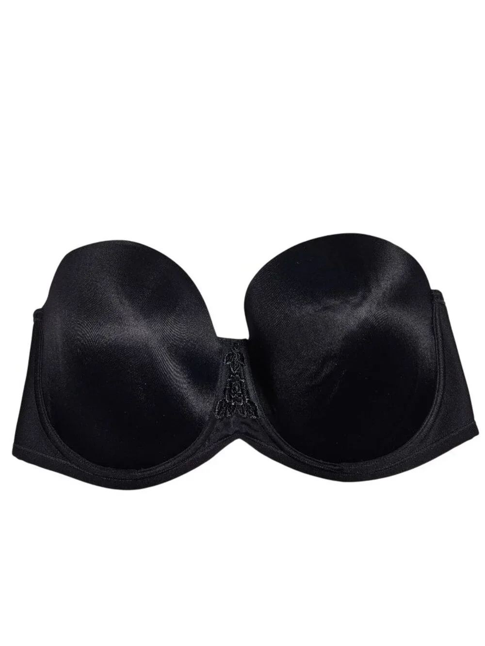 Vanity Fair Bra Size Size 38D Full Figure Strapless Underwire Padded Black